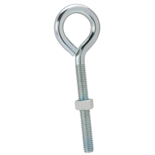 Everbilt 3/8 in. x 4 in. Zinc-Plated Eye Bolt with Nut 807206 - The Home  Depot