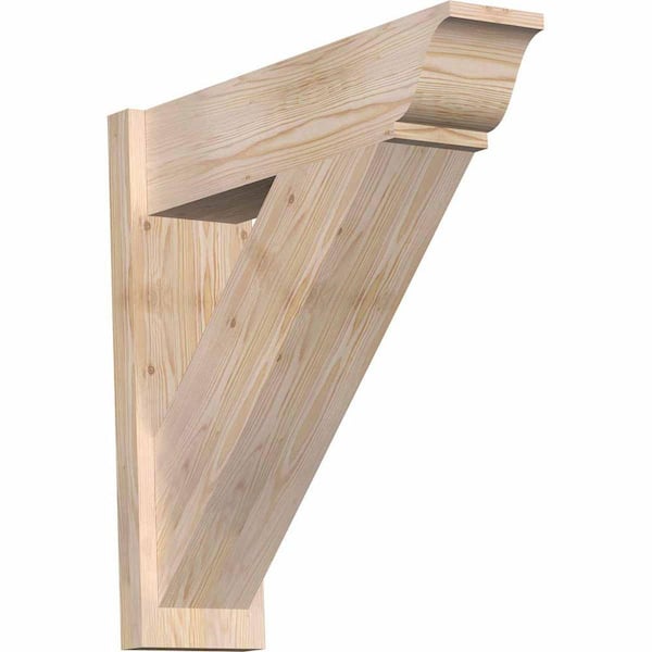 Ekena Millwork 8 in. x 28 in. x 28 in. Traditional Smooth Douglas Fir Outlooker