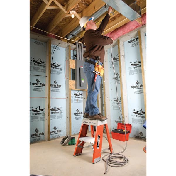 Louisville Ladder ft. Fiberglass Step Stand with 300 lbs. Load Capacity  Type IA Duty Rating FY8002 The Home Depot