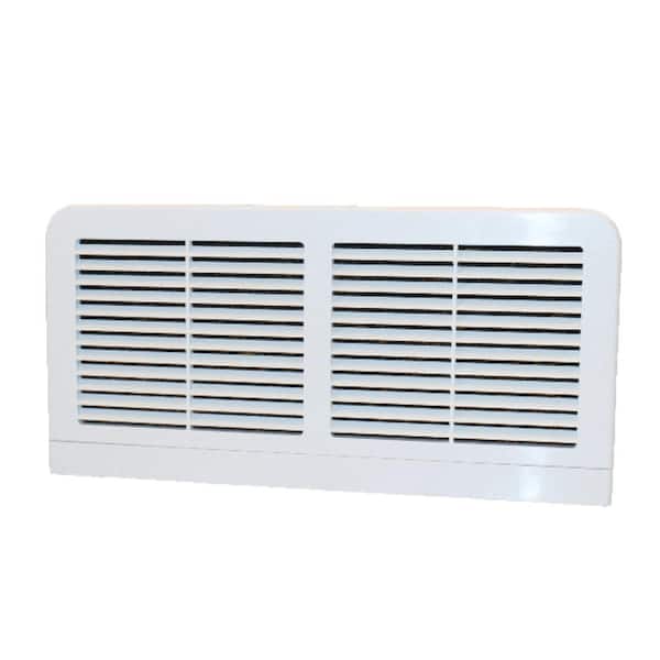 14 in. x 6 in. ABS Plastic Filtered Baseboard Return Air Grille in White
