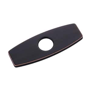 6.4 in. x 2.4 in. x 0.3 in. Stainles Steel 1-Hole/3-Hole Bathroom Sink Faucet Deck Plate Escutcheon in Oil Rubbed Bronze