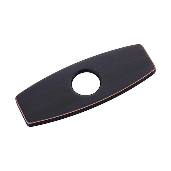 IVIGA 6.4 in. x 2.4 in. x 0.3 in. Stainles Steel 1-Hole/3-Hole Bathroom Sink Faucet Deck Plate Escutcheon in Oil Rubbed Bronze