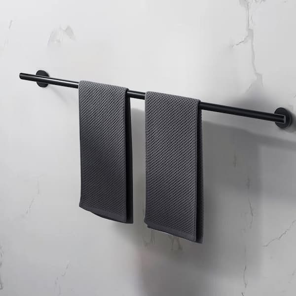 36 in. Wall Mounted Towel Bar Hardware Accessory in Matte Black