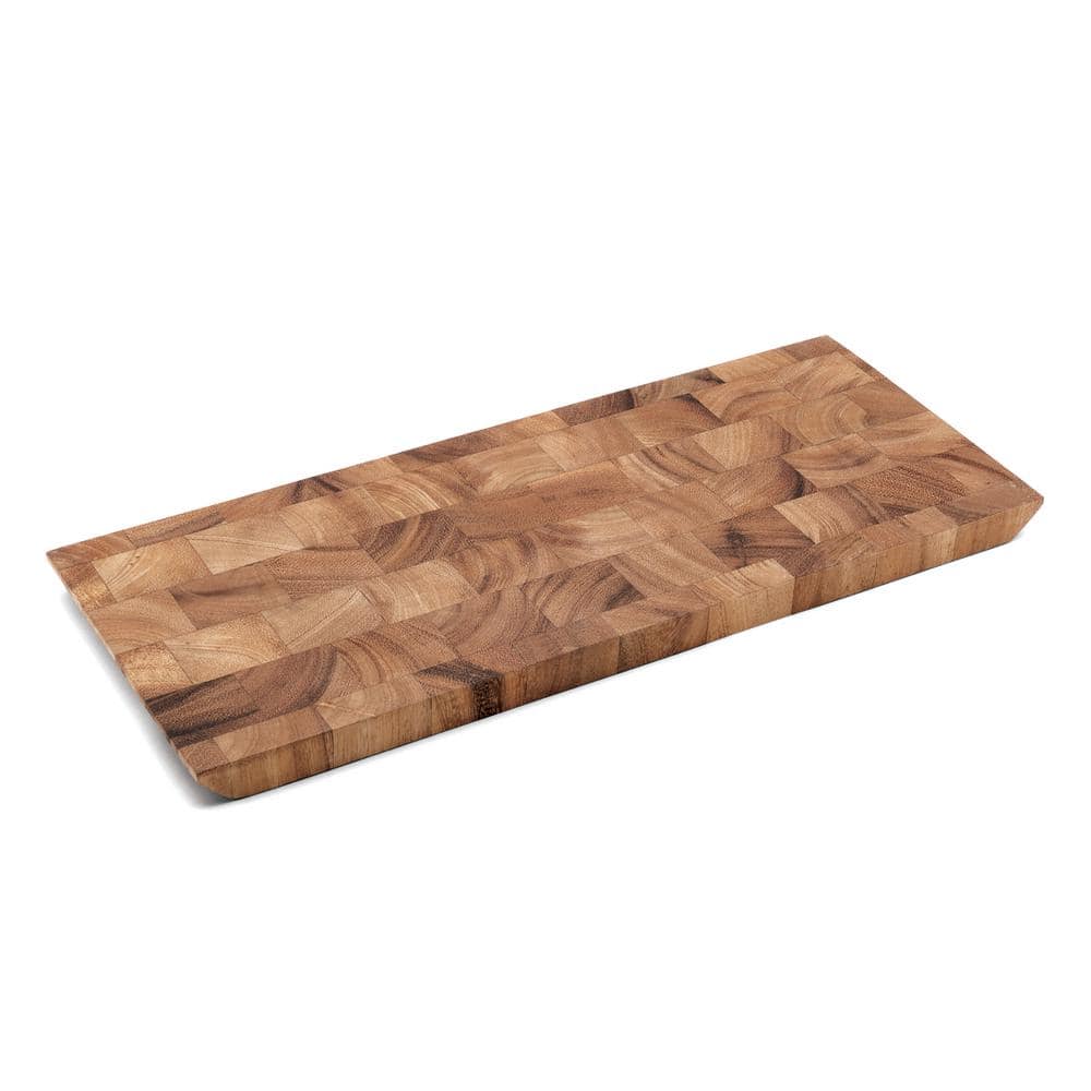 Acacia Wood Rectangular End Grain Cheese and Charcuterie Board