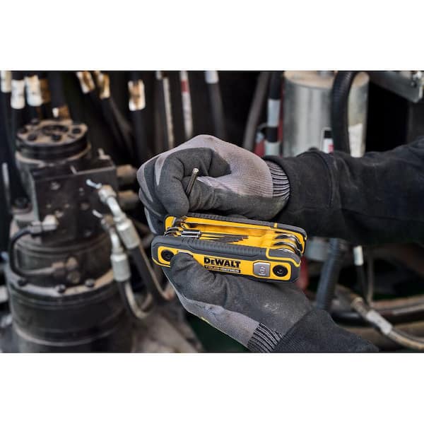 DEWALT TOUGHSERIES Metric Folding Locking Hex Key Set (8-Piece