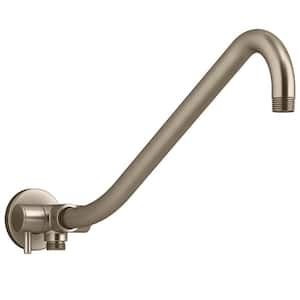 Gooseneck Rainhead Arm with 3-Way Diverter in Vibrant Brushed Bronze