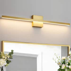 32 in. 1-Light Gold LED Vanity Light Bar, Dimmable Bathroom Light