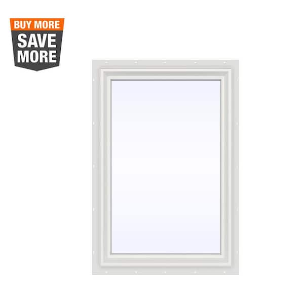 JELD-WEN 23.5 In. X 35.5 In. V-2500 Series White Vinyl Picture Window W ...