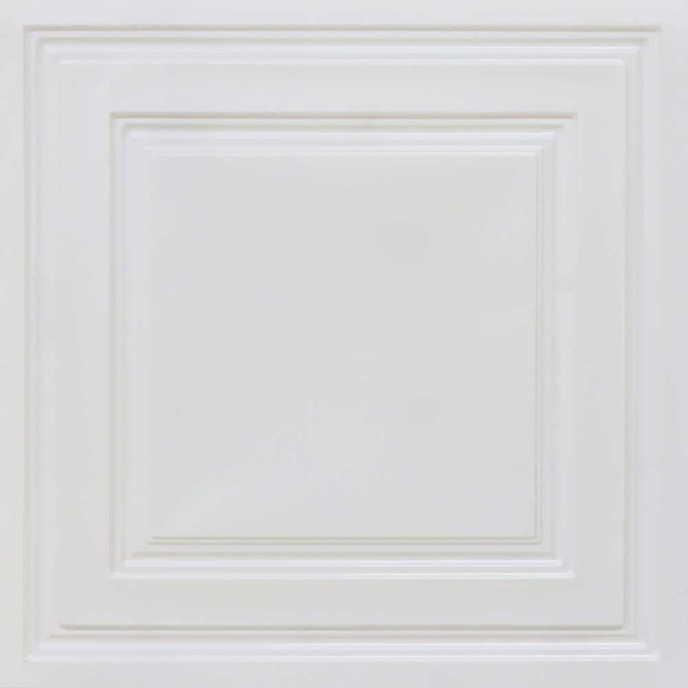 Economy 2 ft. x 2 ft. White PVC Decorative Ceiling Tile