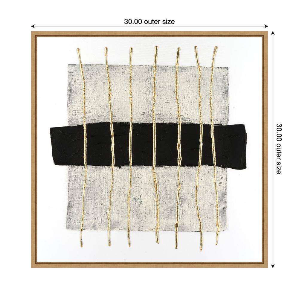 Textured Tablets II Abstract Canvas Art with Sylvie Maple Frame
