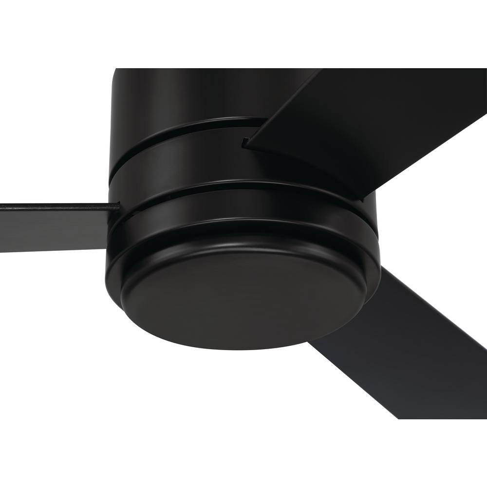 Flat Black 52" Ceiling Fan with Frost White Acrylic Light