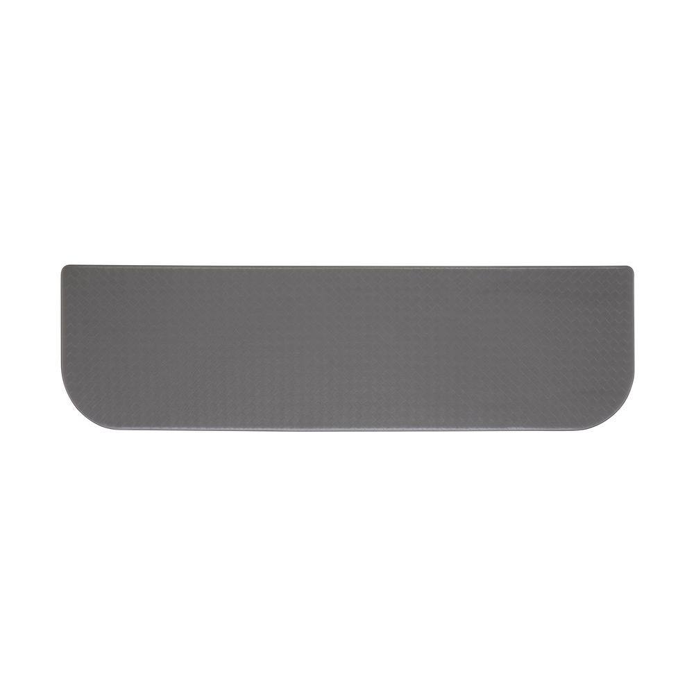 Charcoal Gray PVC Semi-Circle Anti-Fatigue Kitchen Mat