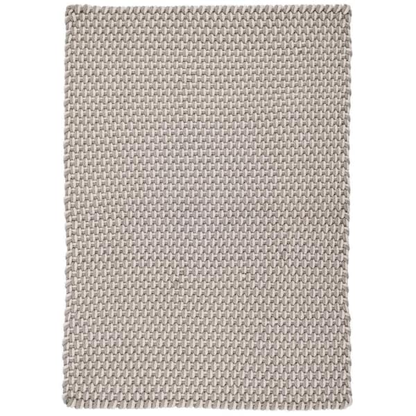 Two-Tone Rope Handwoven Platinum/Ivory 3 ft. x 12 ft. Outdoor Runner Rug