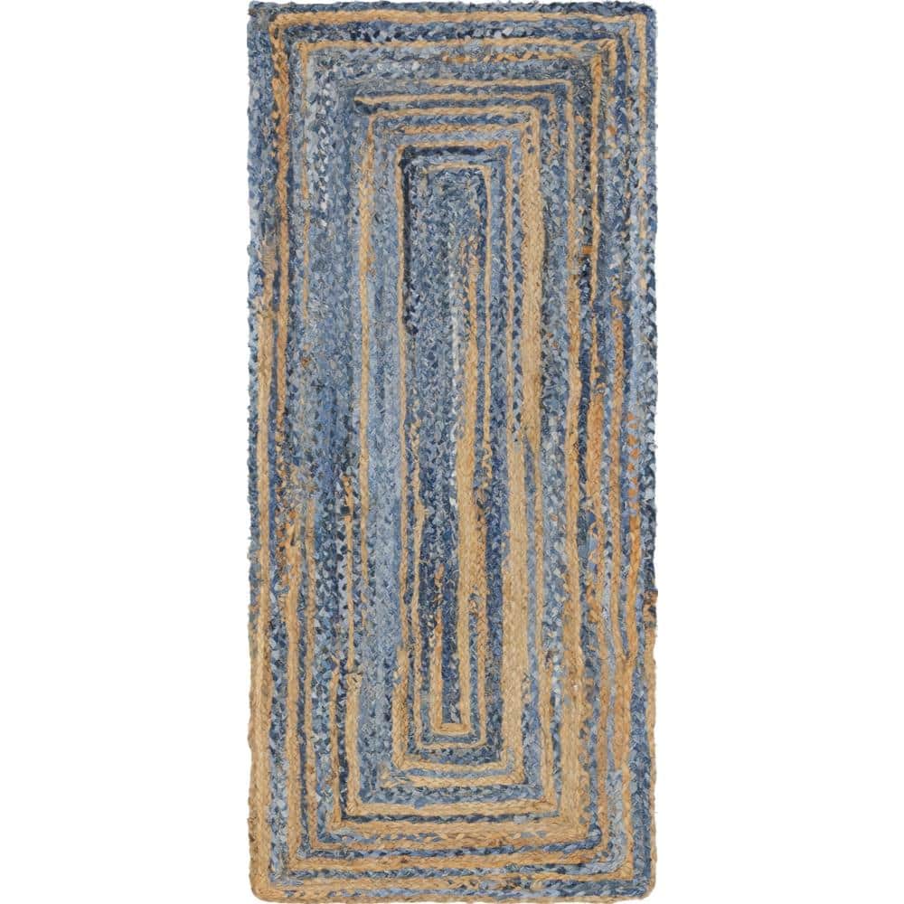Braided Chindi Blue/Natural 3 ft. x 6 ft. Runner Rug price history on PriceWatchPro