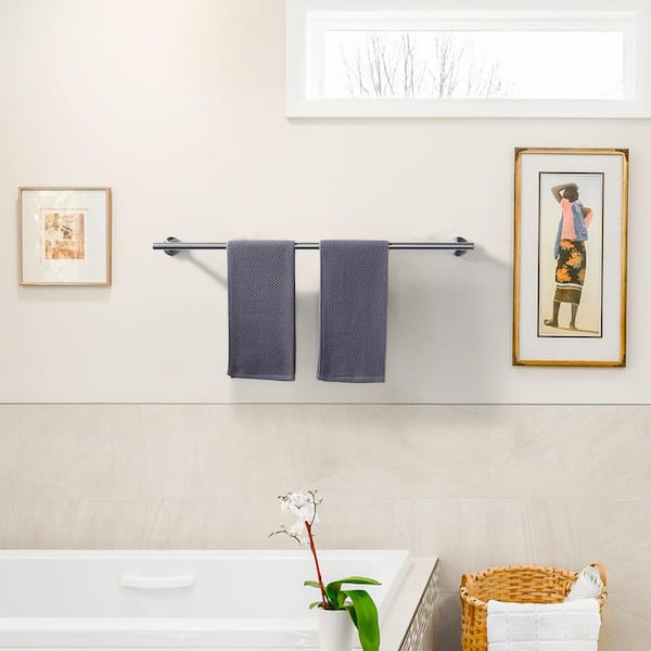 32 in. Wall Mounted Single Towel Bar Bath Hardware Accessory in Brushed Nickel