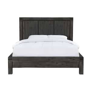 Meadow Dark Wood with All Solid Wood Construction Graphite Full Platform Bed