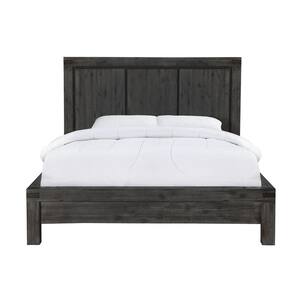 Meadow Dark Wood with All Solid Wood Construction Graphite Full Platform Bed