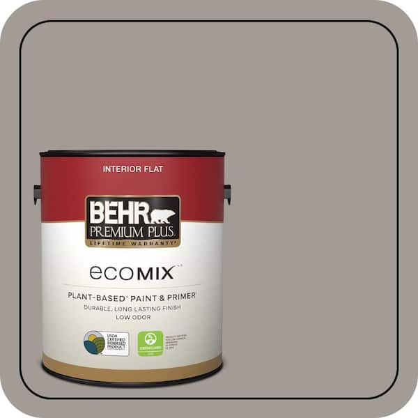 1 gal. #PPU18-15 Fashion Gray Flat EcoMix Plant-Based Interior Paint & Primer