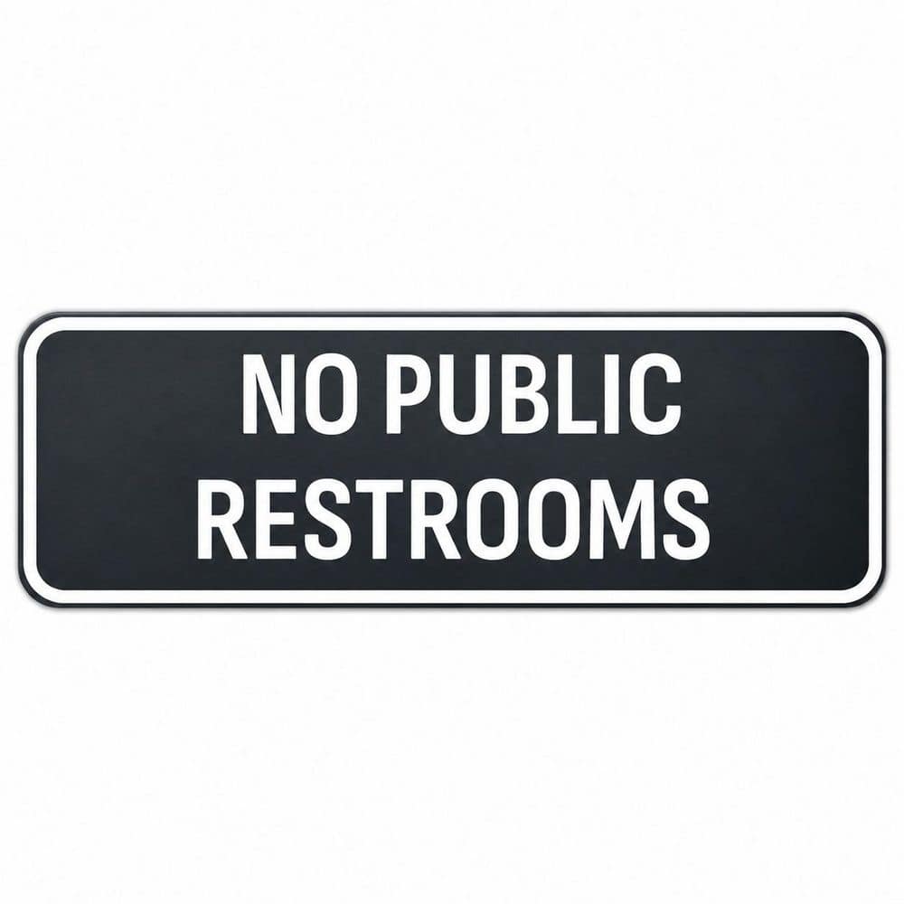 8 Pack Static Cling Transparent Vinyl No Public Restrooms Window Door Decal Sign for Glass Store Office price history on PriceWatchPro