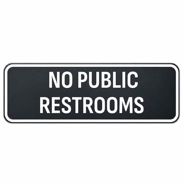 8 Pack Static Cling Transparent Vinyl No Public Restrooms Window Door Decal Sign for Glass Store Office