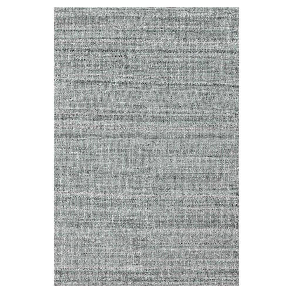 Gray Geometric Hand-Woven Outdoor Rectangular Rug 4' x 6'