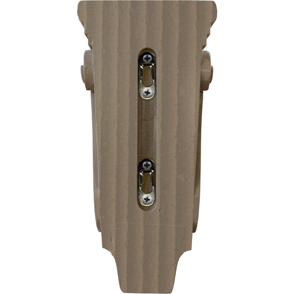 Small Walnut Traditional Hand-Carved Wood Corbel