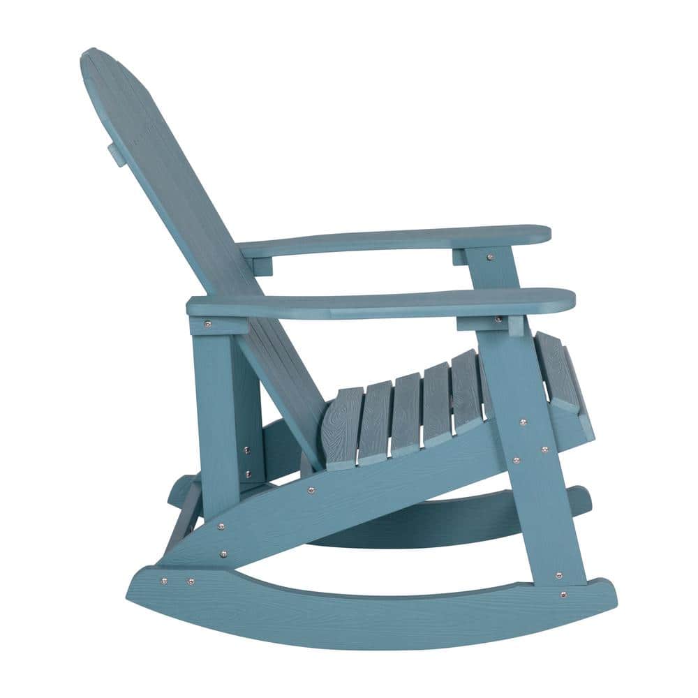 Sea Foam Polystyrene 3-Piece Rocking Chair Patio Set