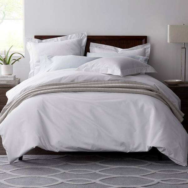 The Company Store Legends White Solid 600-Thread Count Egyptian Cotton Sateen King Pillowcase (Set of 2)