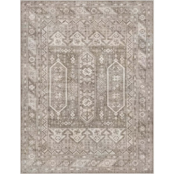 Well Woven Beige 7 ft. 7 in. x 9 ft. 10 in. Apollo Praha Vintage Global Tribal Area Rug
