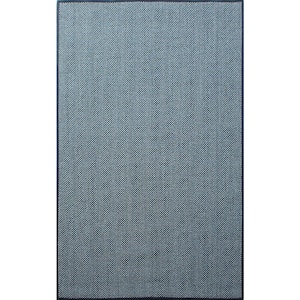 A1HC Blue 5x8 ft. Solid Sisal Fiber Area Rugs with Non-Skid Latex Backing, Rectangle, Dining or Living Room