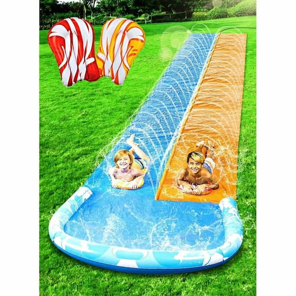 22. 5 ft. Triple Water Slide with 3 Boogie Boards