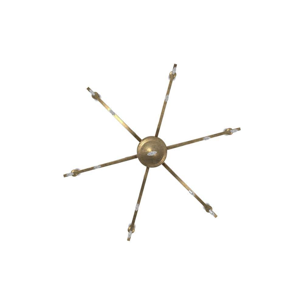 Brio Gold 6-Light Chandelier with Crystal Accents
