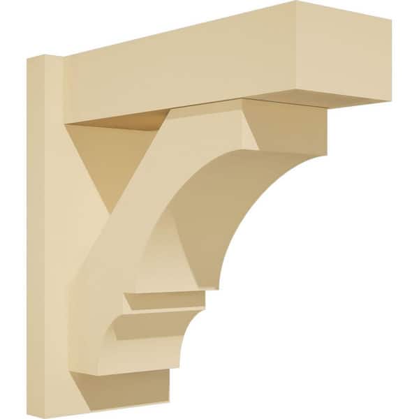 Ekena Millwork Balboa 7 in. W x 16 in. H x 16 in. D Signature Urethane Polyurethane Outlooker with Block Ends