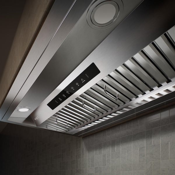 30 in. 900 CFM Convertible Insert Range Hood Stainless Steel with Baffle Filters, LED and Gesture Control