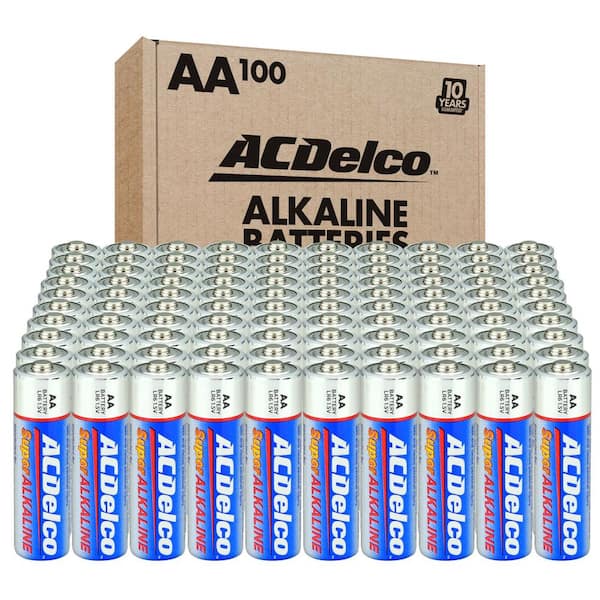 ACDelco 100 of AA Super Alkaline Batteries with Recloseble Box