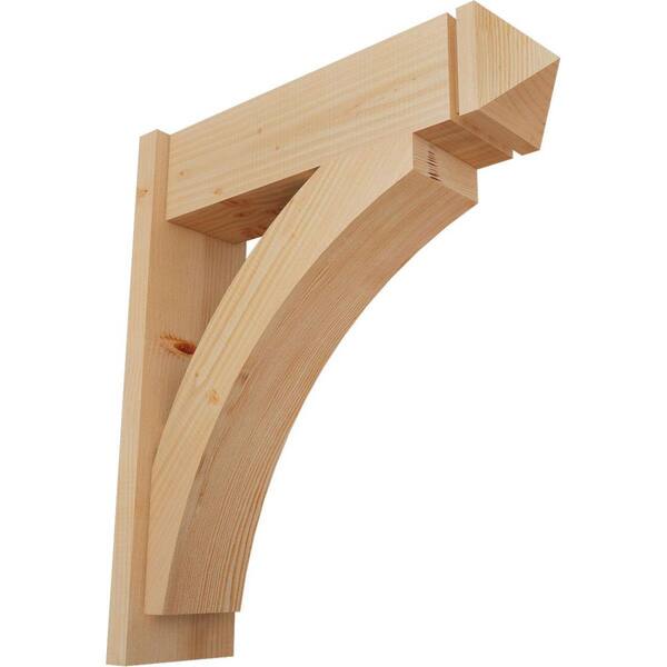 Ekena Millwork 8 in. x 30 in. x 26 in. Douglas Fir Thorton Arts and Crafts Smooth Outlooker