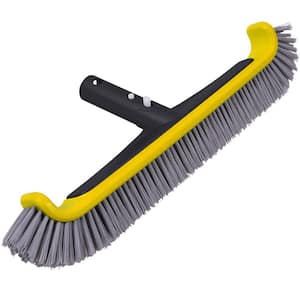 17.5 in Aluminum Handle Structure Heavy Duty Pool Brushes for Inground Pools, Cleaning Pool Walls, Steps and Corners