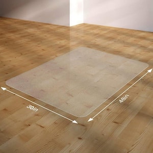 30 in. x 48 in. Clear Rectangle PVC Studs Chair Mat for Carpet