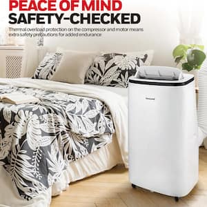 8,000 BTU Portable Air Conditioner Cools 550 Sq. Ft. with Dehumidifier in White