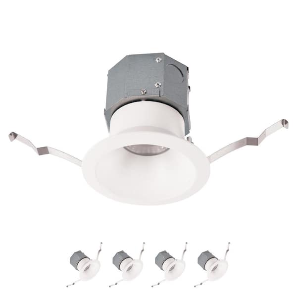 WAC Lighting Pop-in 4 in. 3000K Round Remodel Recessed Integrated LED Kit in White (2-Pack)