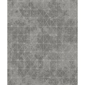 Odell Silver Antique Tiles Wallpaper Sample