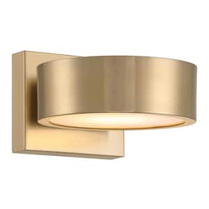 Breegan Jane Talamanca 1-Light Noble Brass Dimmable Integrated LED Wall Sconce