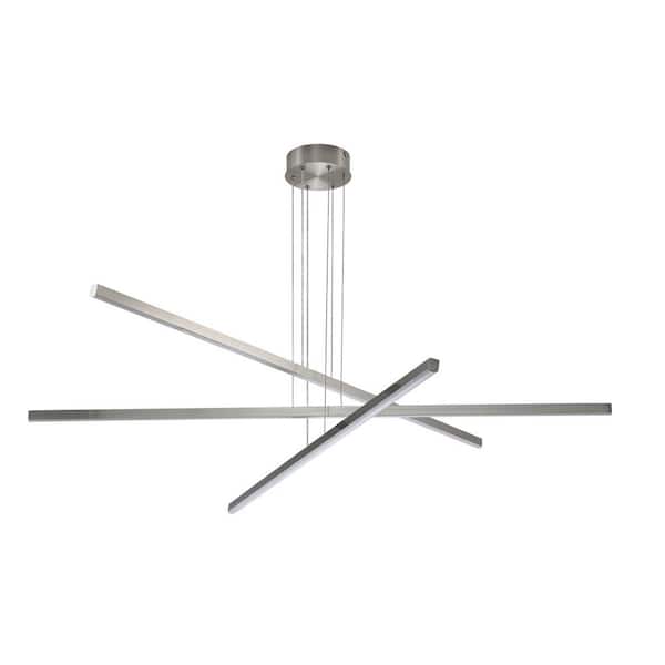Staykiwi 1-Light Dimmable Integrated LED Chrome Chandelier for Kitchen, Living Room, Dining Room