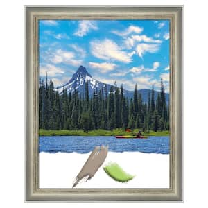 11 in. x 14 in. Salon Scoop Silver Wood Picture Frame Opening Size