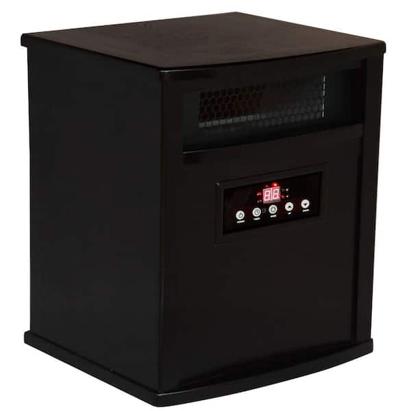 American Comfort Titanium 1500-Watt Infrared Electric Portable Heater with Built-in Air Purifier - Espresso