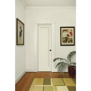 24 in. x 80 in. Madison Vanilla Painted Smooth Solid Core Molded Composite MDF Interior Door Slab