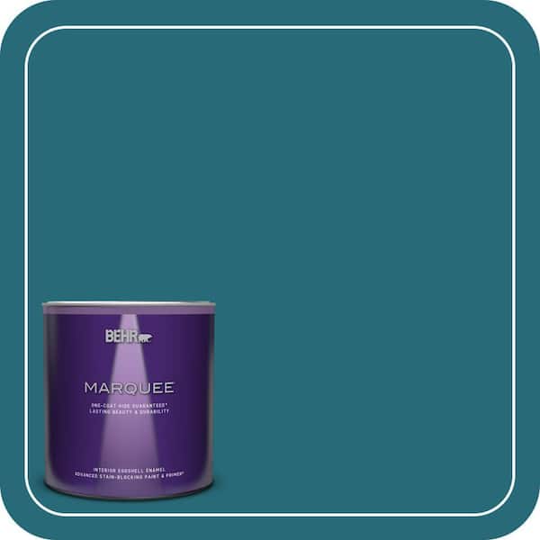 BEHR MARQUEE 1 qt. #M470-7 Blue Stream One-Coat Hide Eggshell Enamel Interior Paint & Primer