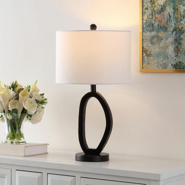 SAFAVIEH Verne 24 in. 1 Light Black Table Lamp
