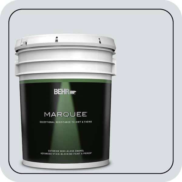 BEHR MARQUEE 5 gal. #ECC-31-2 Echo Mist Semi-Gloss Enamel Exterior Paint & Primer