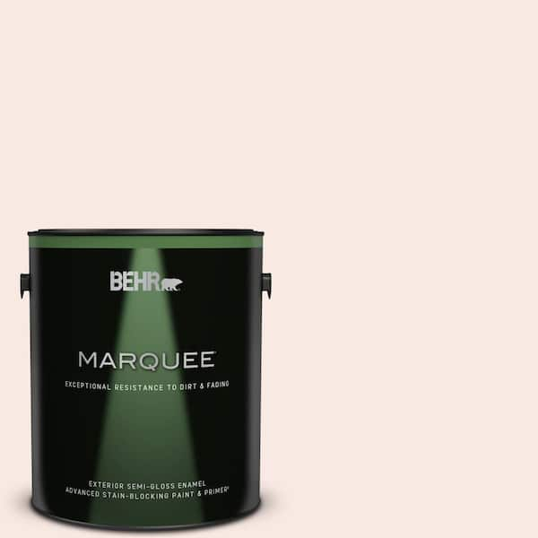 BEHR MARQUEE 1 gal. #200C-1 Hush Pink Semi-Gloss Enamel Exterior Paint & Primer